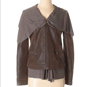 Beautiful brown faux leather lined jacket